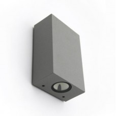 Φωτιστικό Διπλής Κατεύθυνσης LED 2x2W 230V 320lm 3000K Θερμό Φως Αλουμινίου Γκρι IP54 3-13996